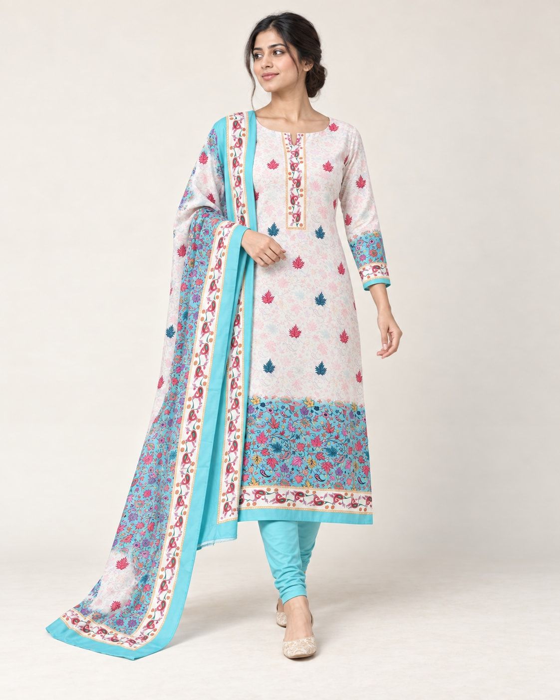 Safa suit set, styled image 1 made with AI, shown stitched